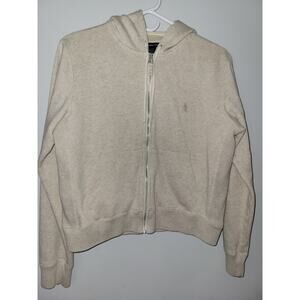 Ralph Lauren Sport Polo Woman Cream Full Zip Up Hoody A2